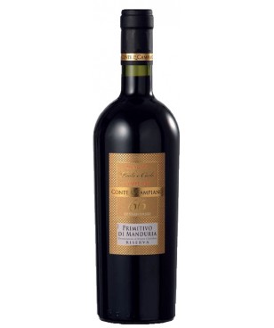 Conte di Campiano Primitivo di Manduria Riserva D.O.C. 0.75L raudonasis vynas iš Apulijos, Italija