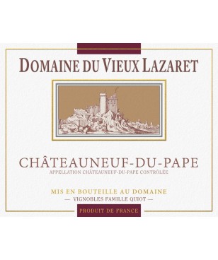 Domaine du Vieux LAZARET Chateauneuf-du-Pape vyno etikrtė