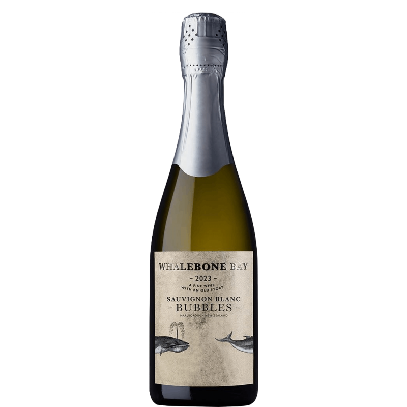 Whalebone Bay Marlborough Sauvignon Blanc Bubbles putojančio vyno butelis Whalebone Bay Marlborough Sauvignon Blanc Bubbles putojančio vyno butelis