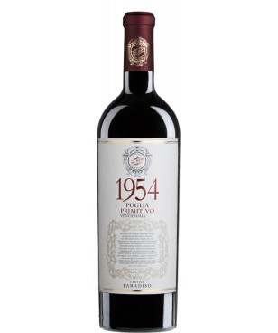 Vynas Cantine Paradiso 1954 Primitivo Puglia I.G.P. 0.75L raudonasis vynas iš Apulijos, Italija